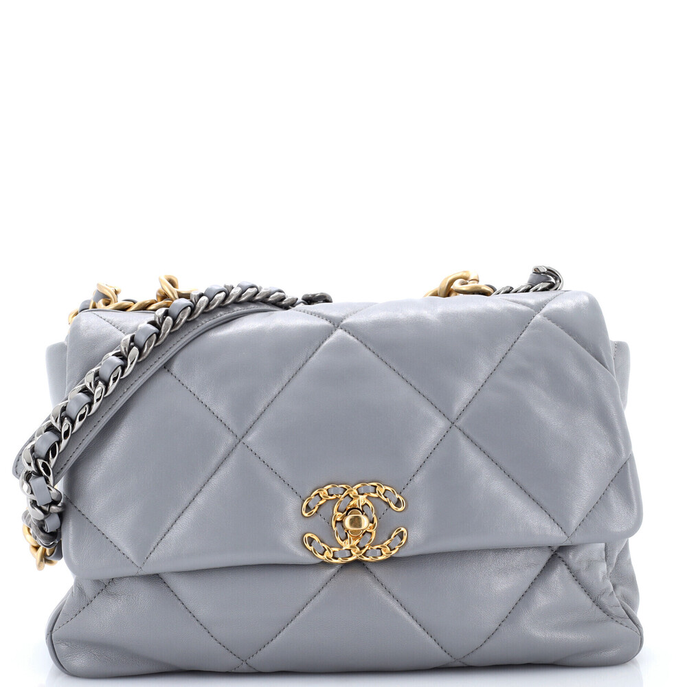 Chanel Large 19 Flap Bag Quilted Leather